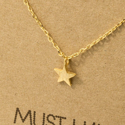 Gold Dipped Dainty Star Station Necklace