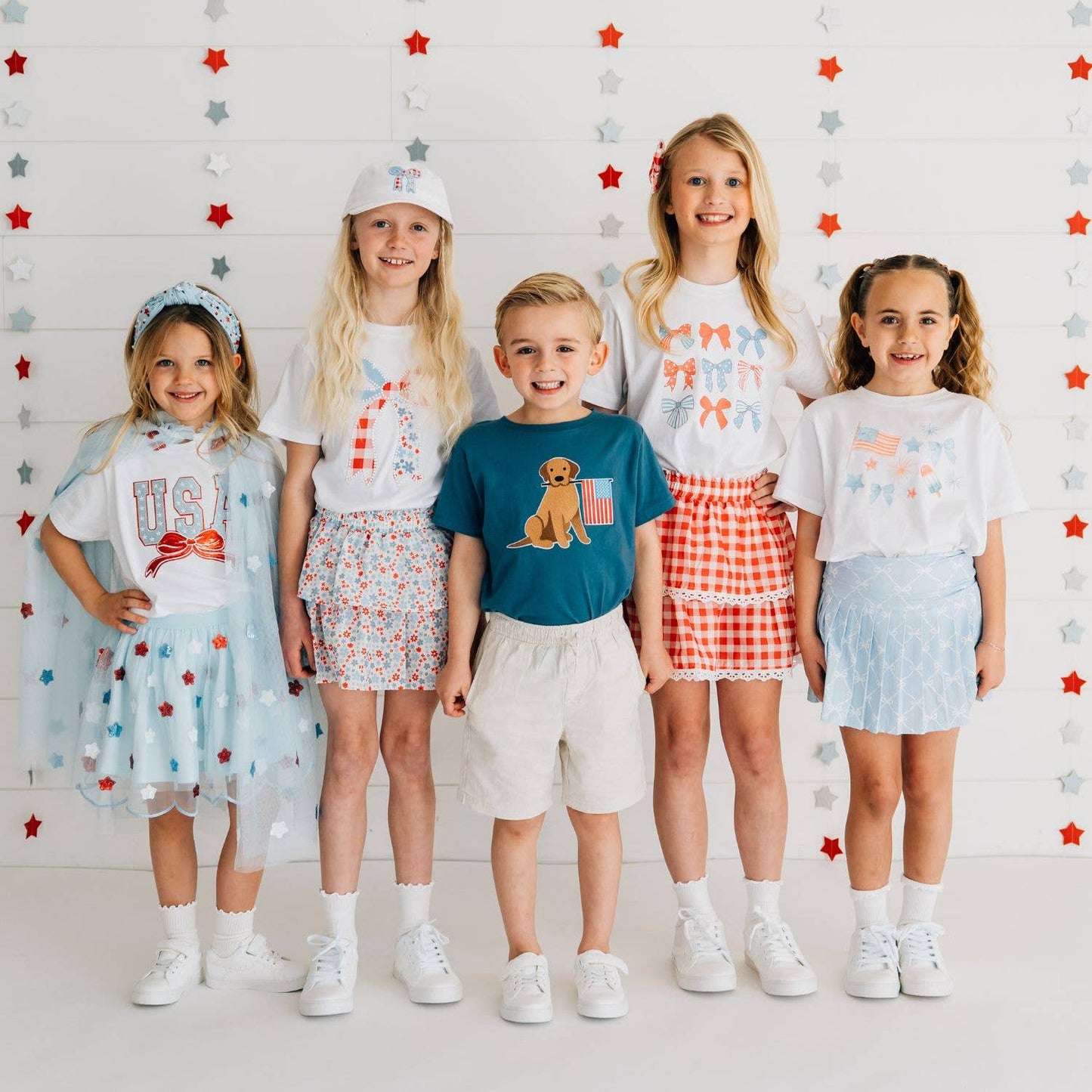 USA Sequin Stars Cape - - Kids Fourth of July Dress Up Cape