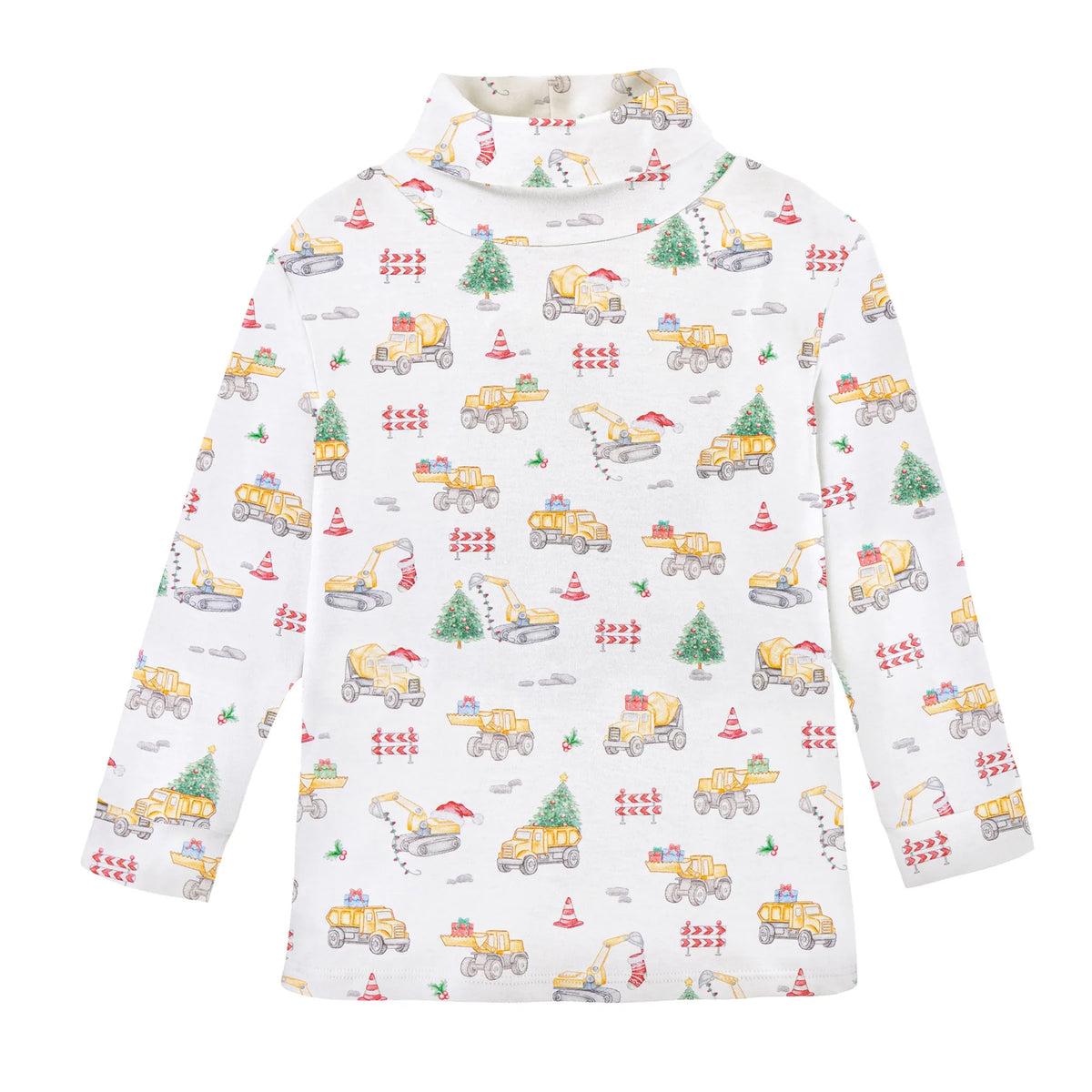 Jingle Trucks Printed Pima Turtleneck Tee