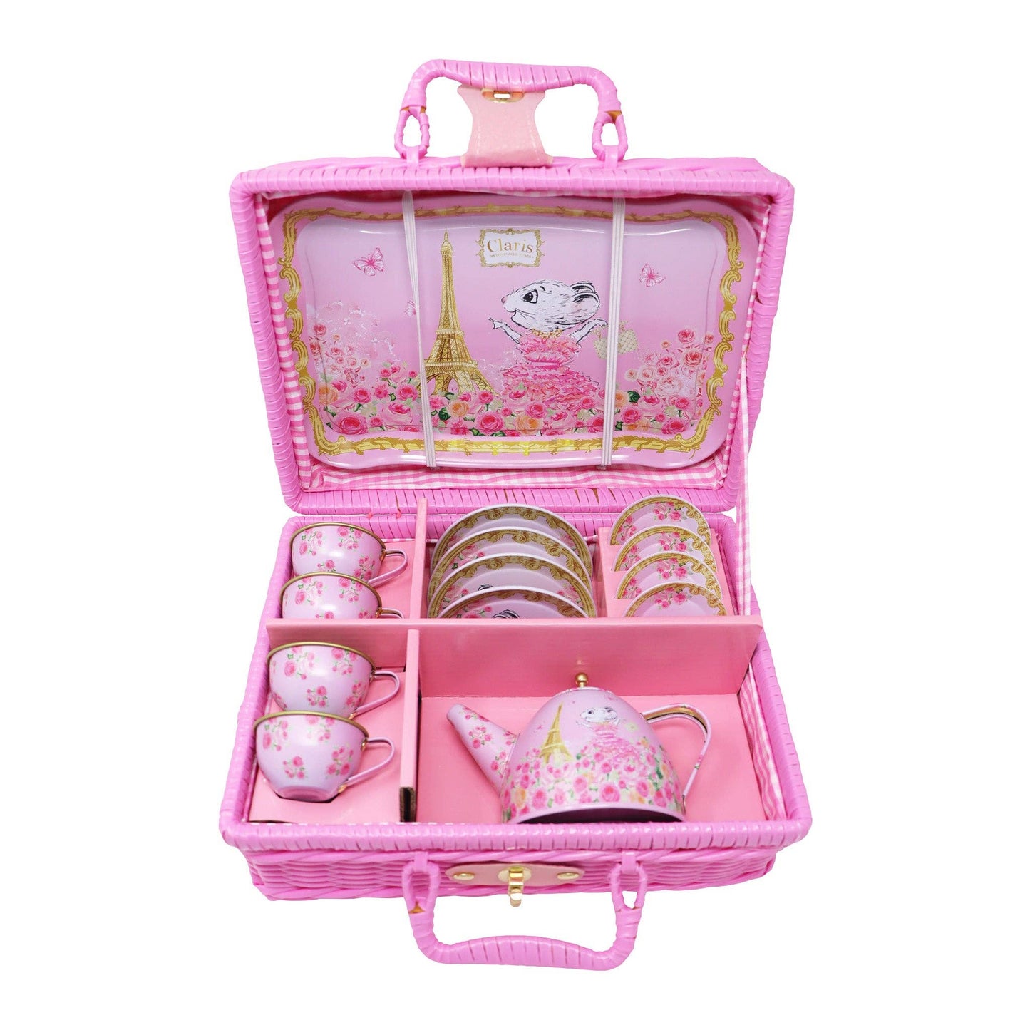 Claris The Chicest Mouse In Paris Picnic Basket Tea Set | Pack of 2