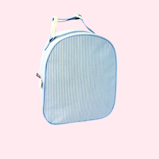 Glossy Gumdrop Lunchbox | Baby Blue Preppy Stripe