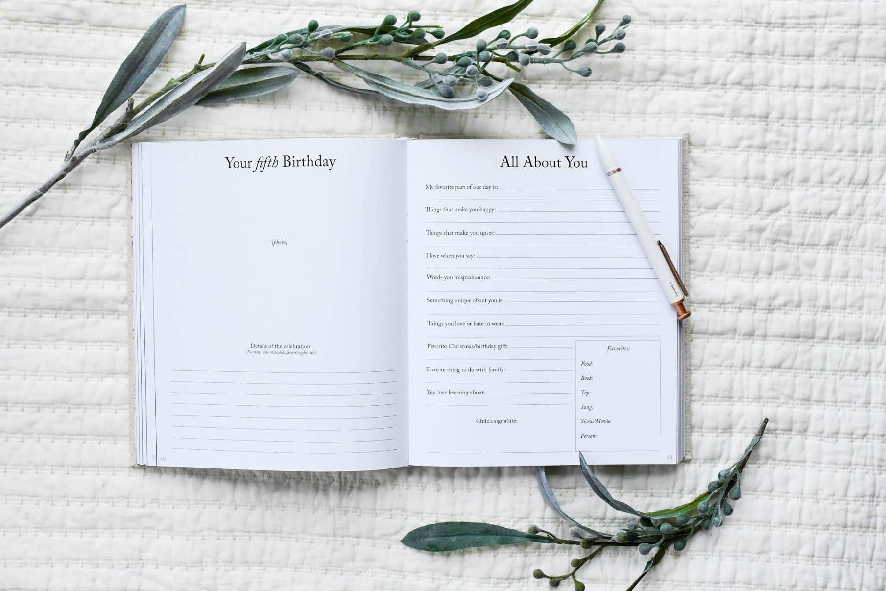 Dear Son Childhood Keepsake Book | Cream