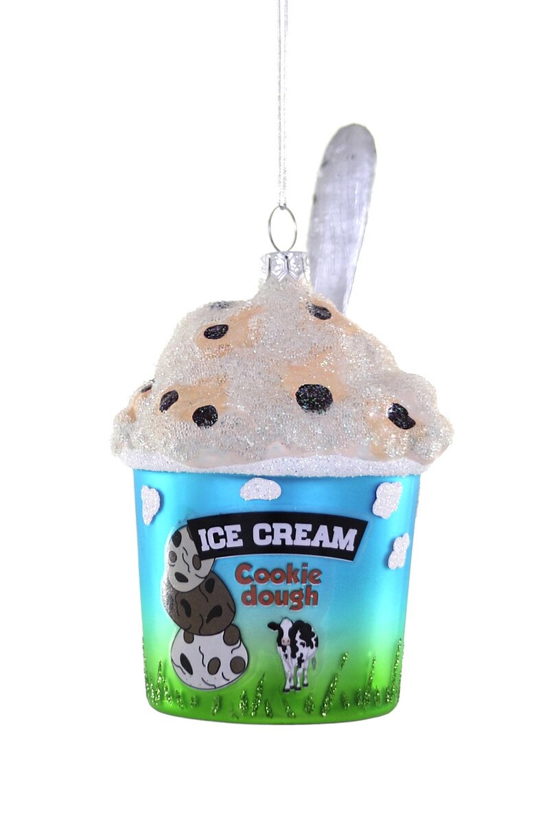 Chocolate Chip Cookie Dough Ice Cream Ornament
