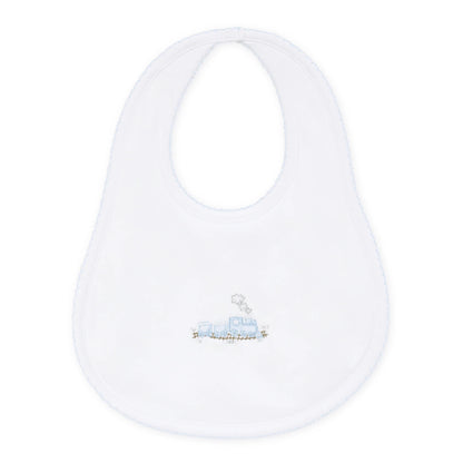 Choo Choo Train Bib | Light Blue
