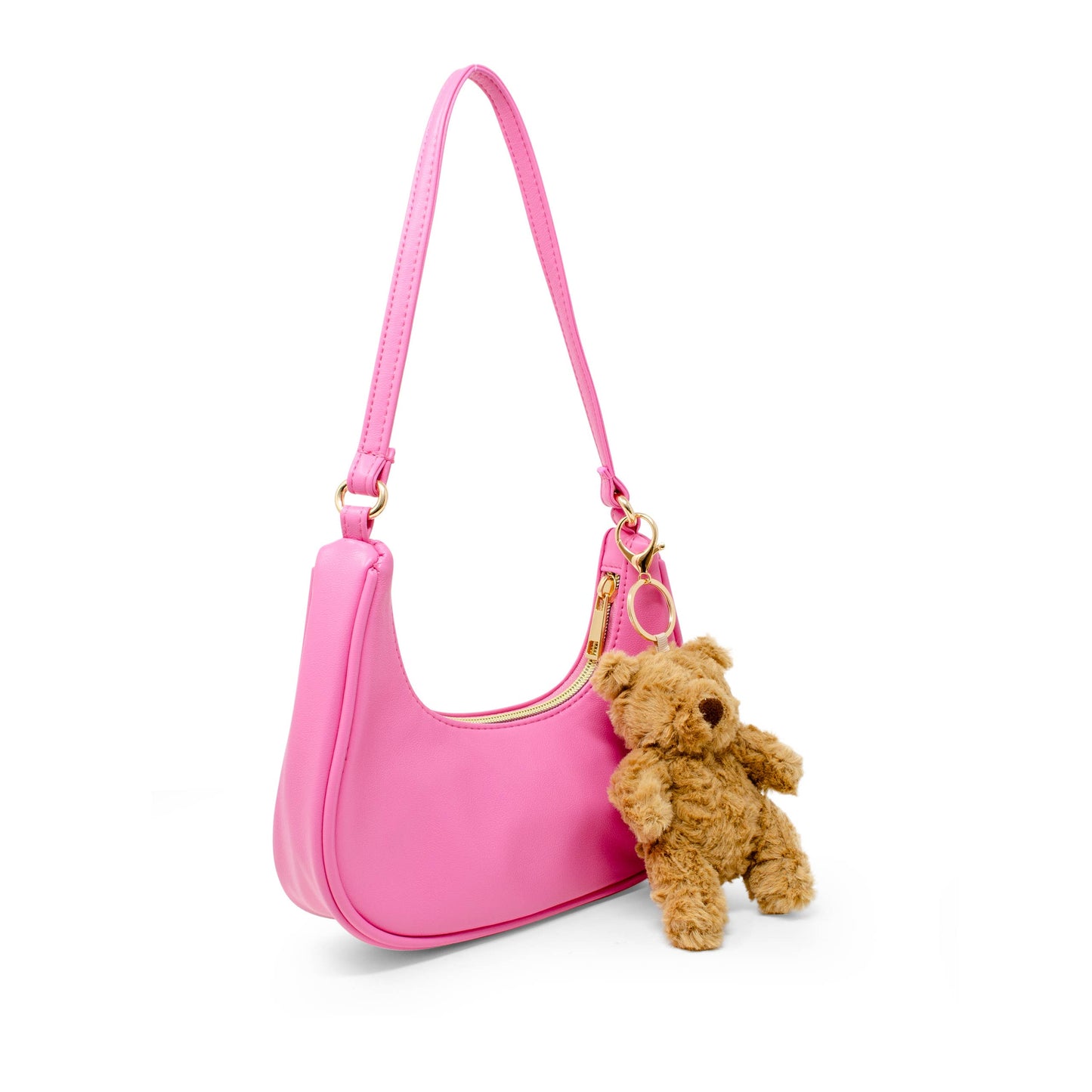 Teddy Bear Charm Shoulder Handbag