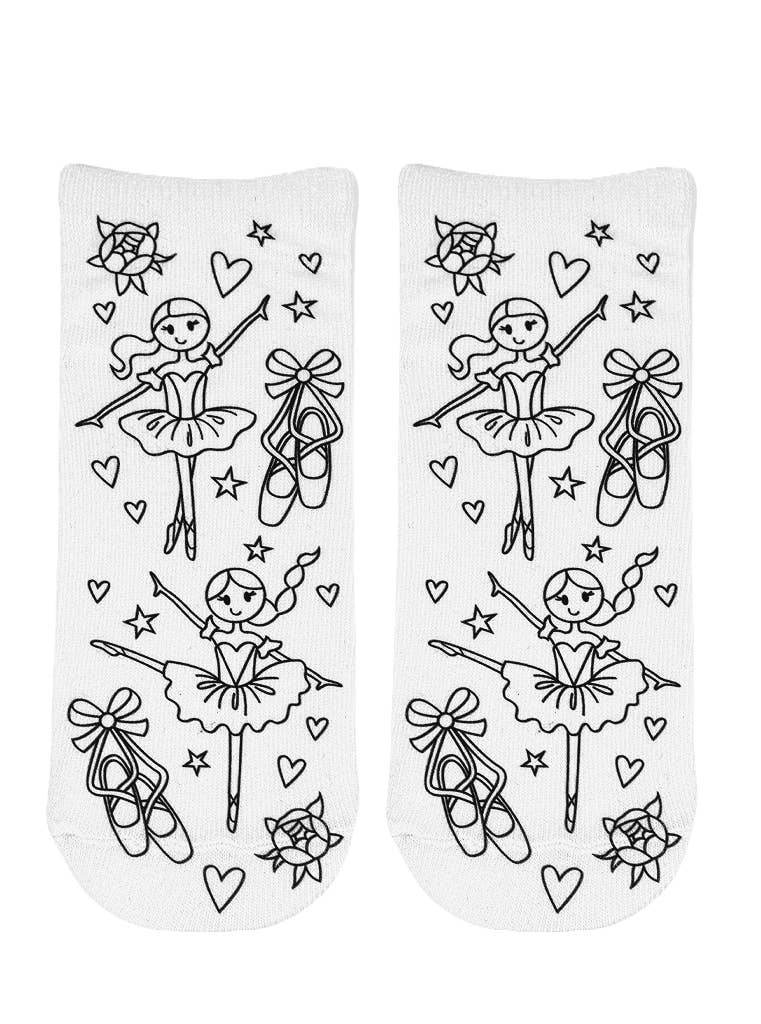 DIY Coloring Kit Socks | Dancing Ballerinas