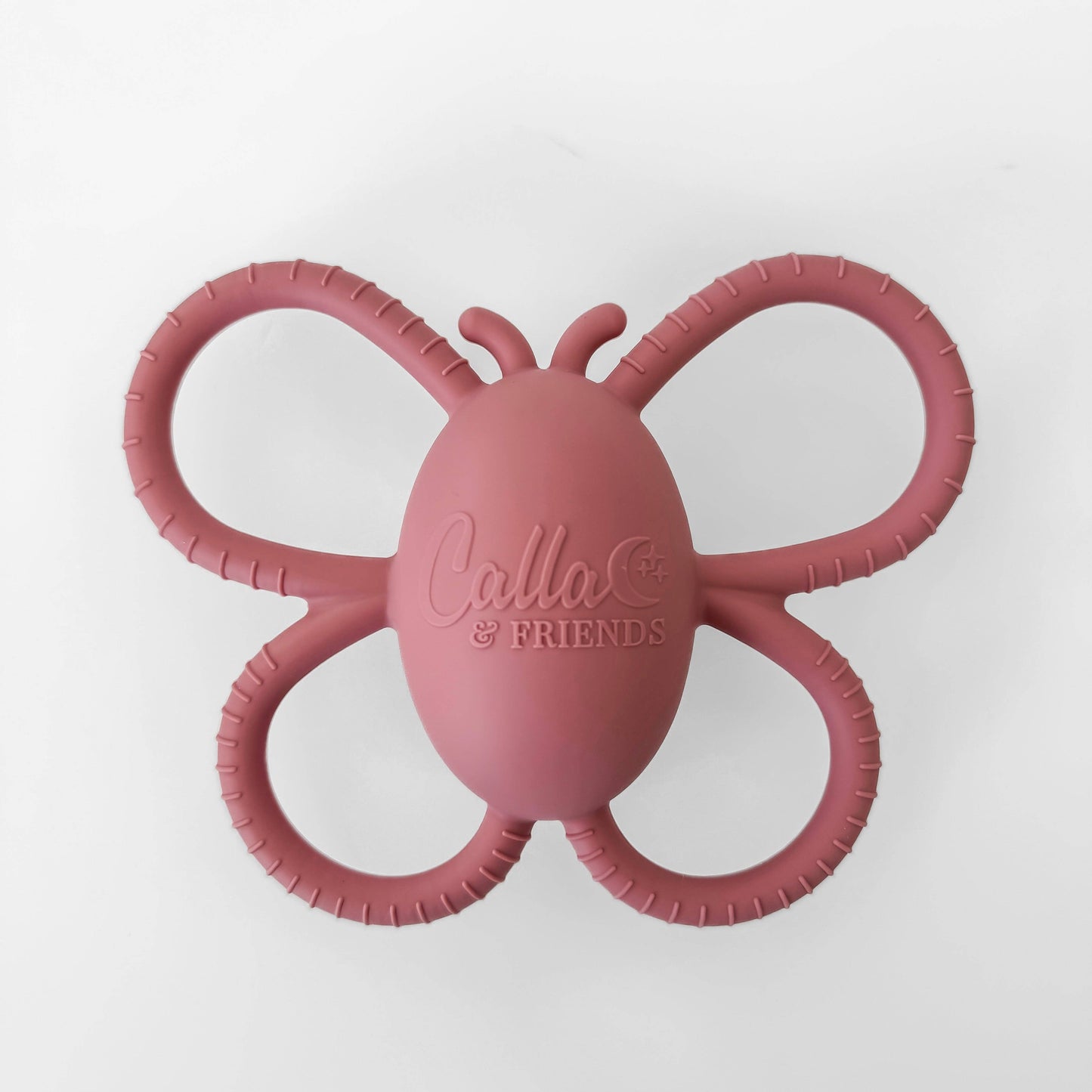 Garden Party Collection - Butterfly Rattle Teether | Petunia Pink
