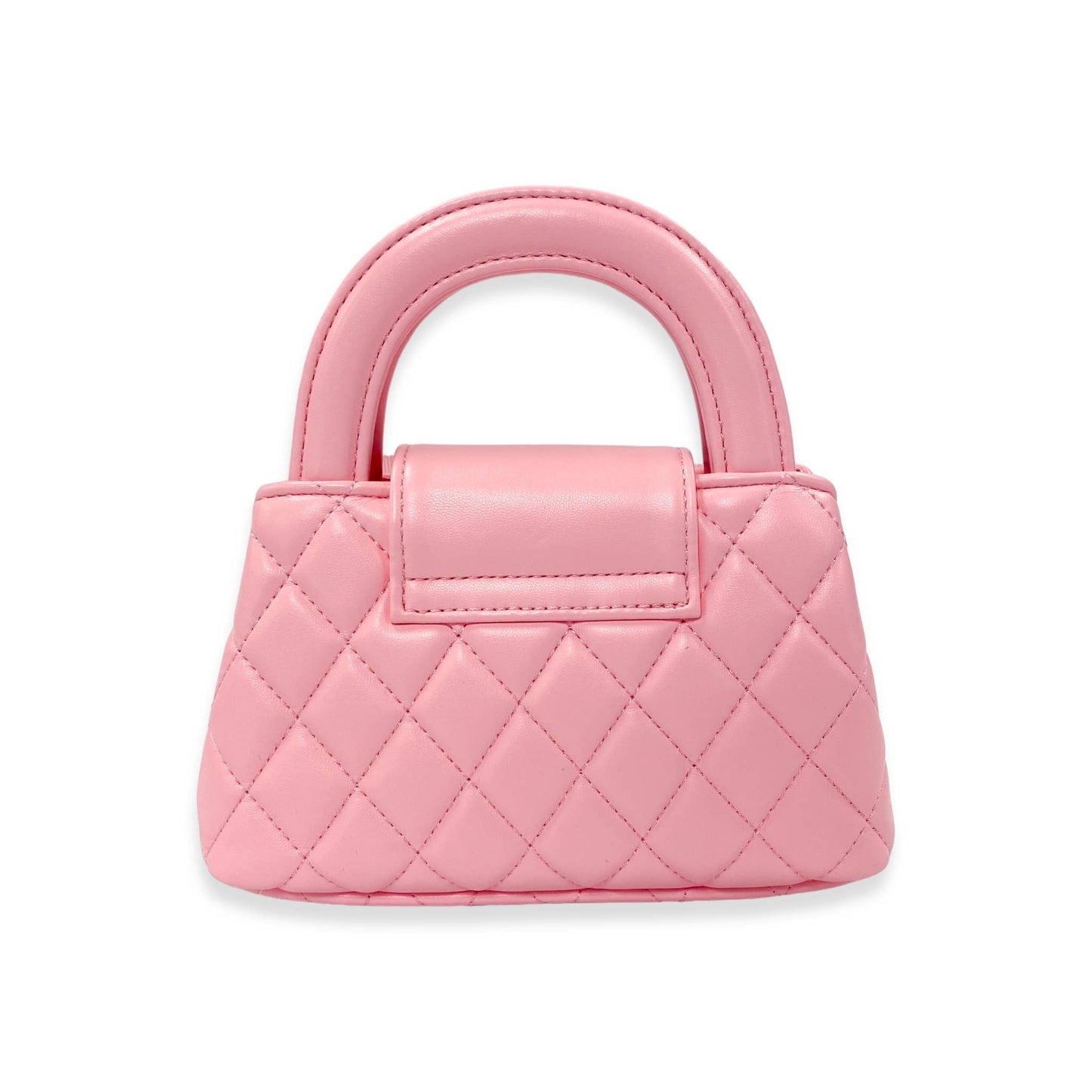 Floral Applique Quilted Bag | Pink