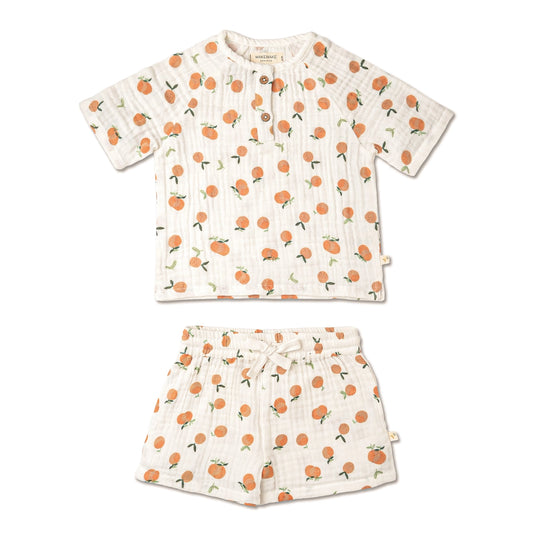 Organic Raglan Shirt + Short Set | Mandarin