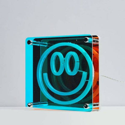 Neon Art Infinity Mirror Lights Wall & Desk Sign-Smile