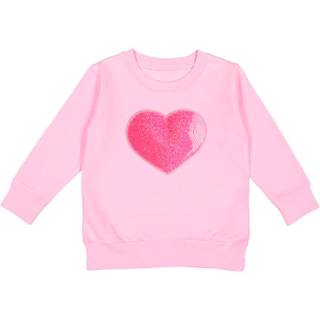 Heart Sequin Patch Sweatshirt