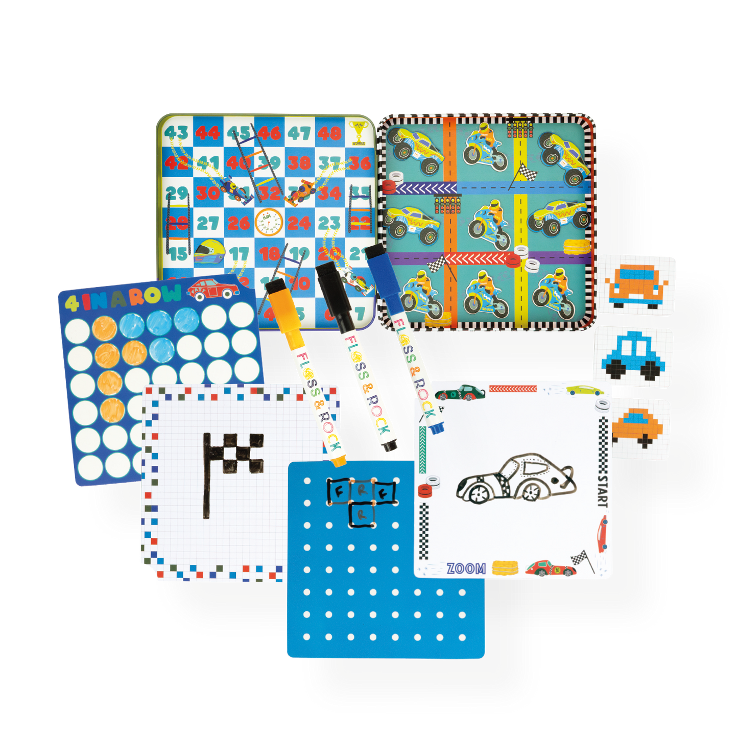 Magnetic Fun & Games Tin | Cars