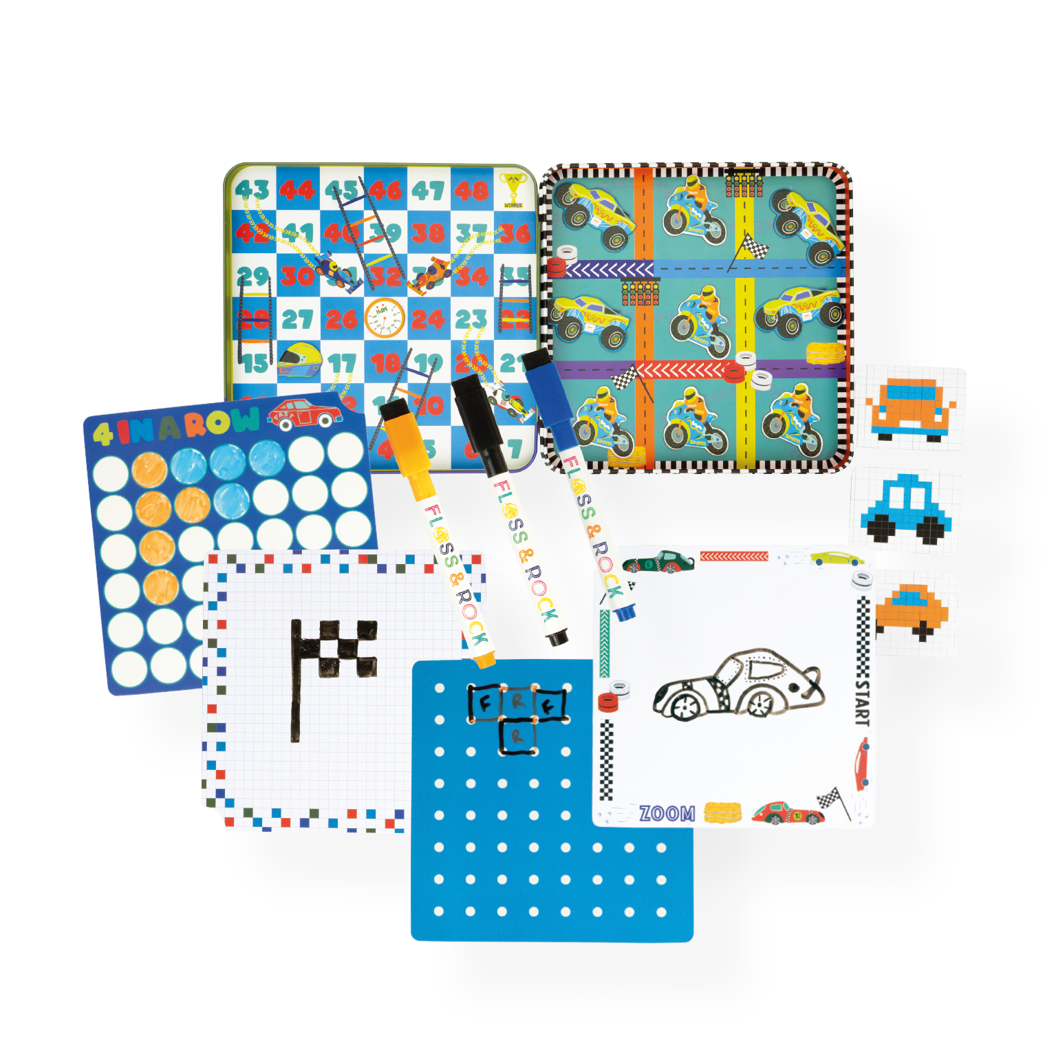 Magnetic Fun & Games Tin | Cars