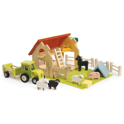 Wooden Tractor & Trailer