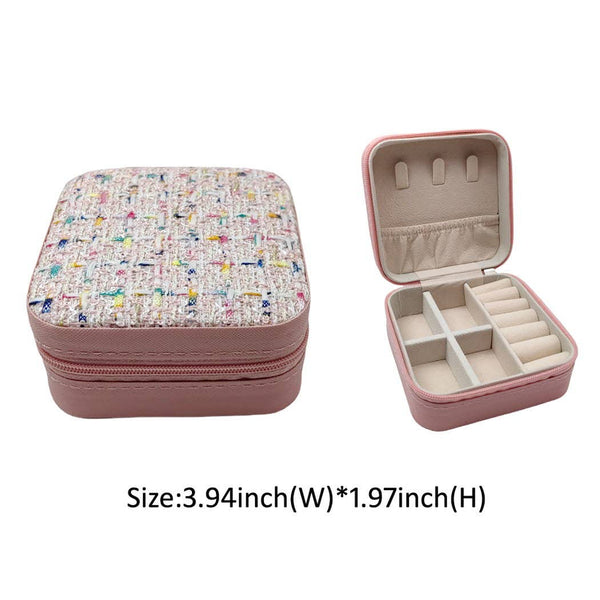 *SUPER PROMO* Mini Tweed Jewelry Box | Pink