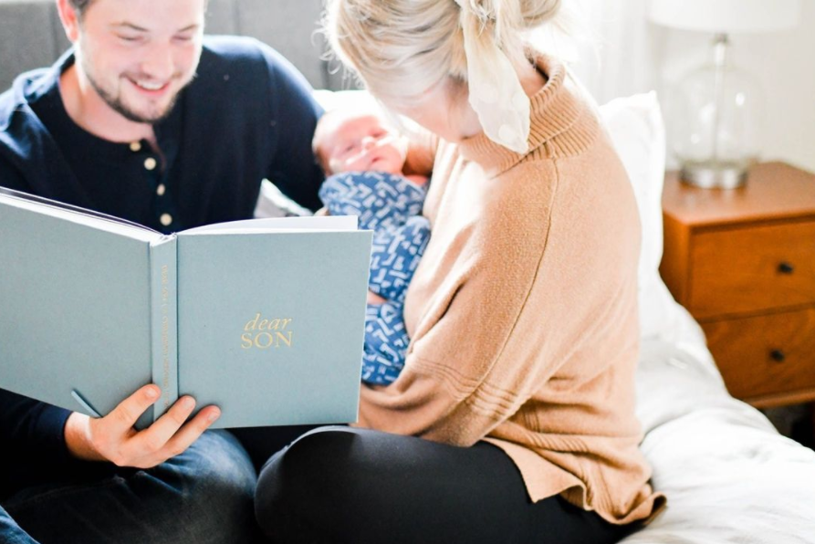 Dear Son Childhood Keepsake Book | Cream