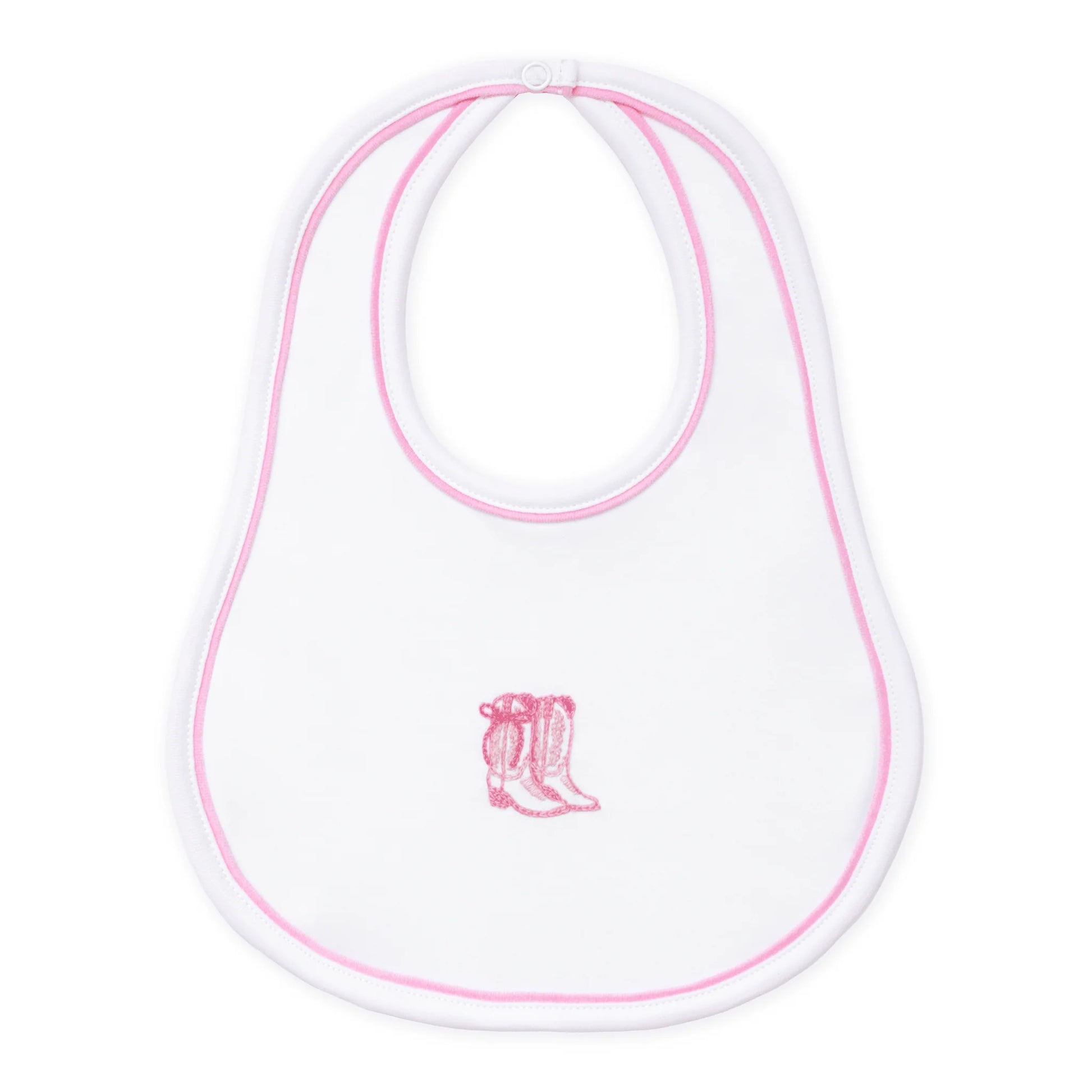 Darling Cowboy Boots Bib | Pink