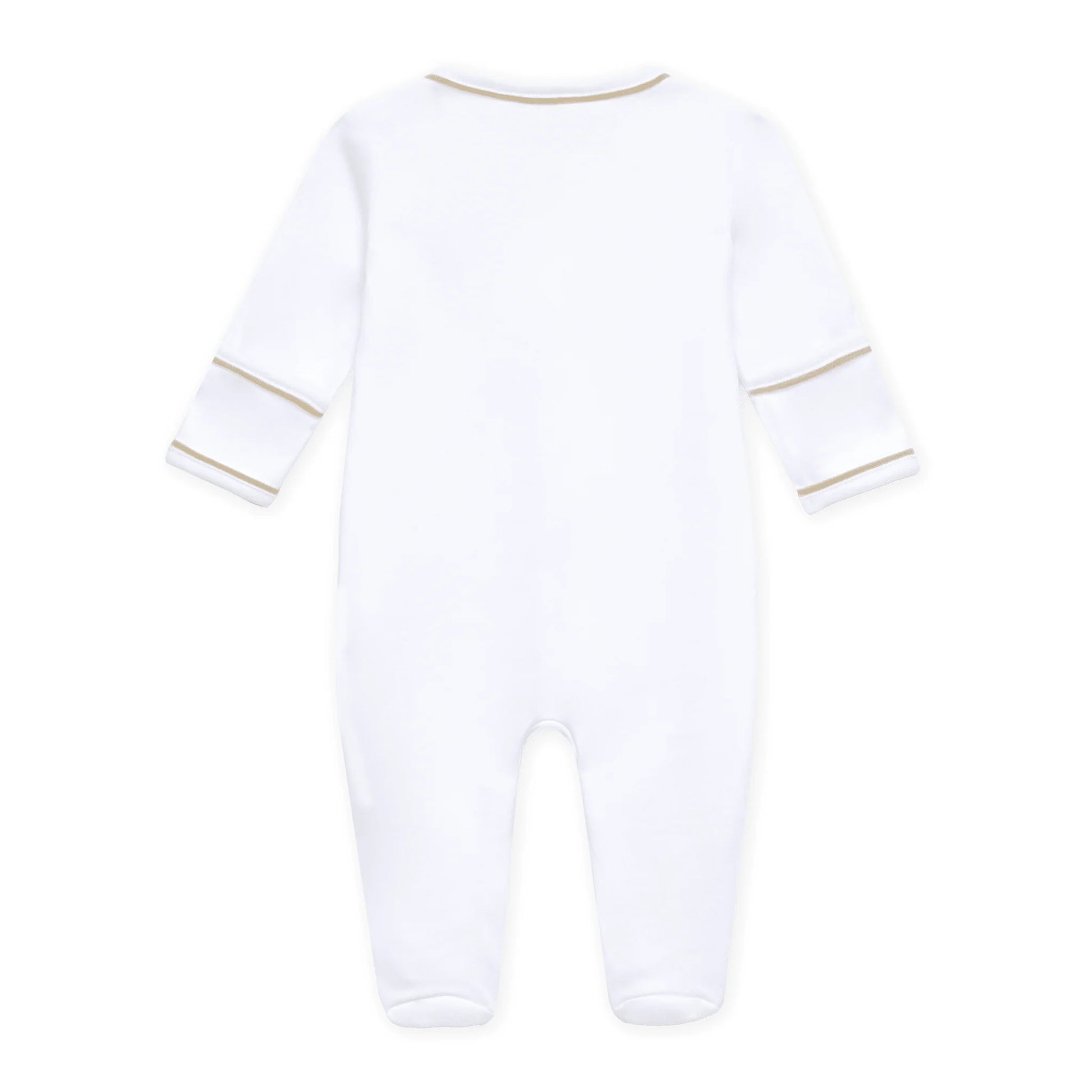 Darling Cowboy Boots Embroidered Footie | Ivory