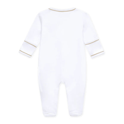 Darling Cowboy Boots Embroidered Footie | Ivory