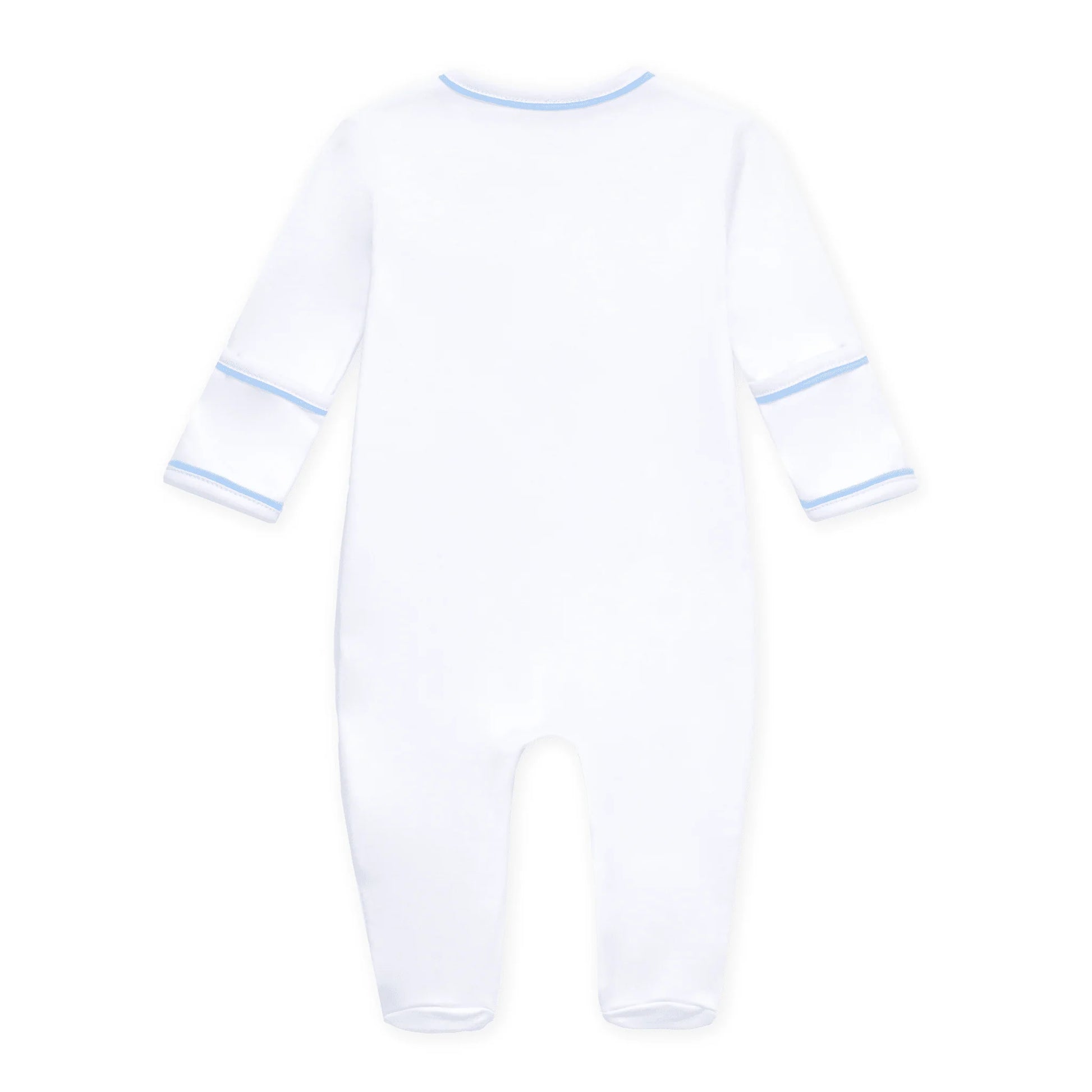 Darling Cowboy Boots Embroidered Footie | Light Blue