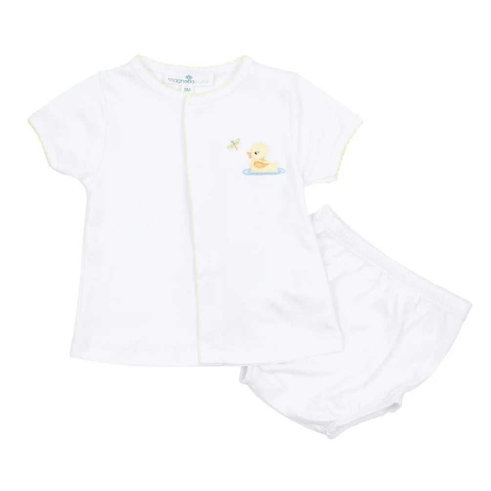 Darling Ducklings Diaper Cover Set | Yellow