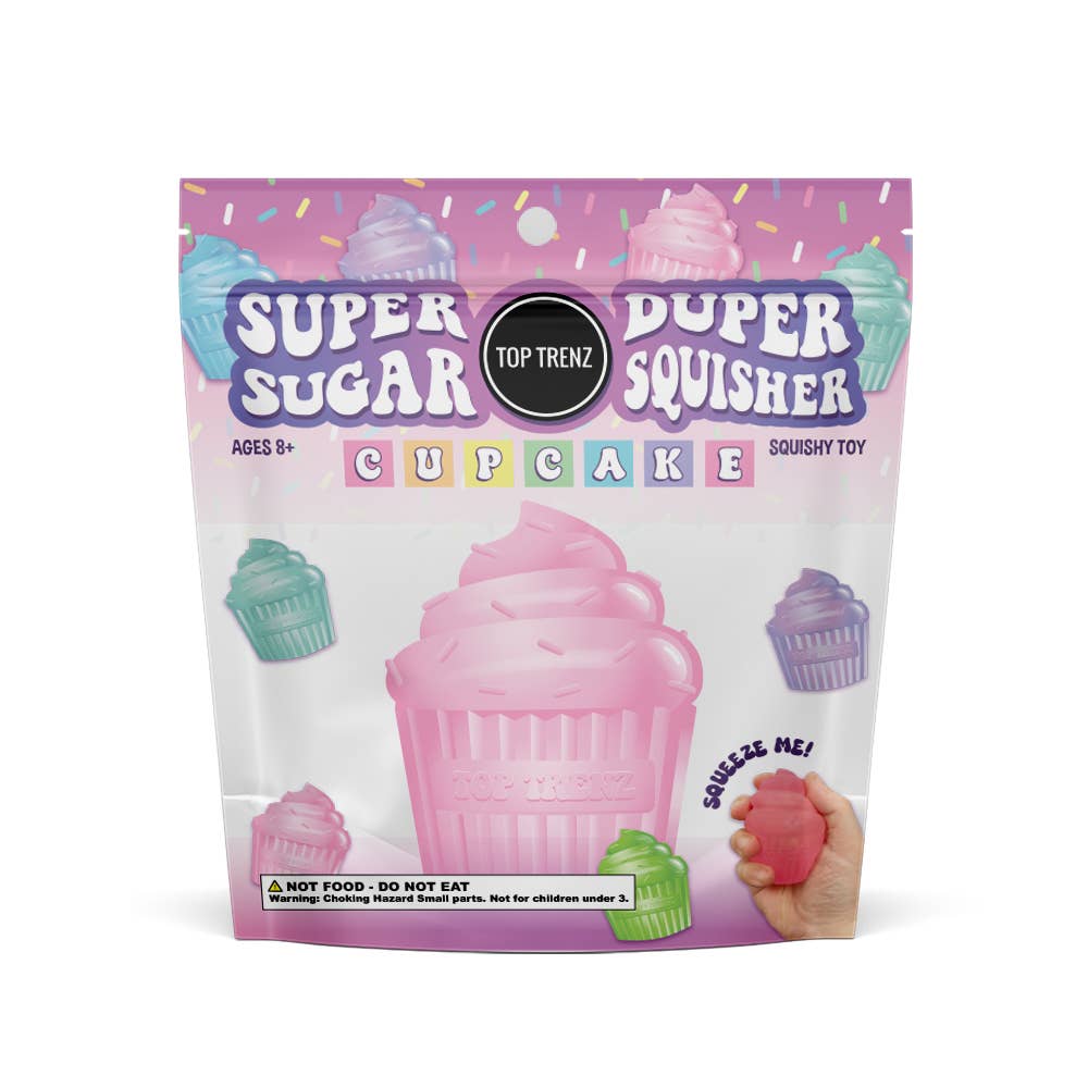 Super Duper Sugar Squisher Toy | Sprinkle Filled Cupcakes