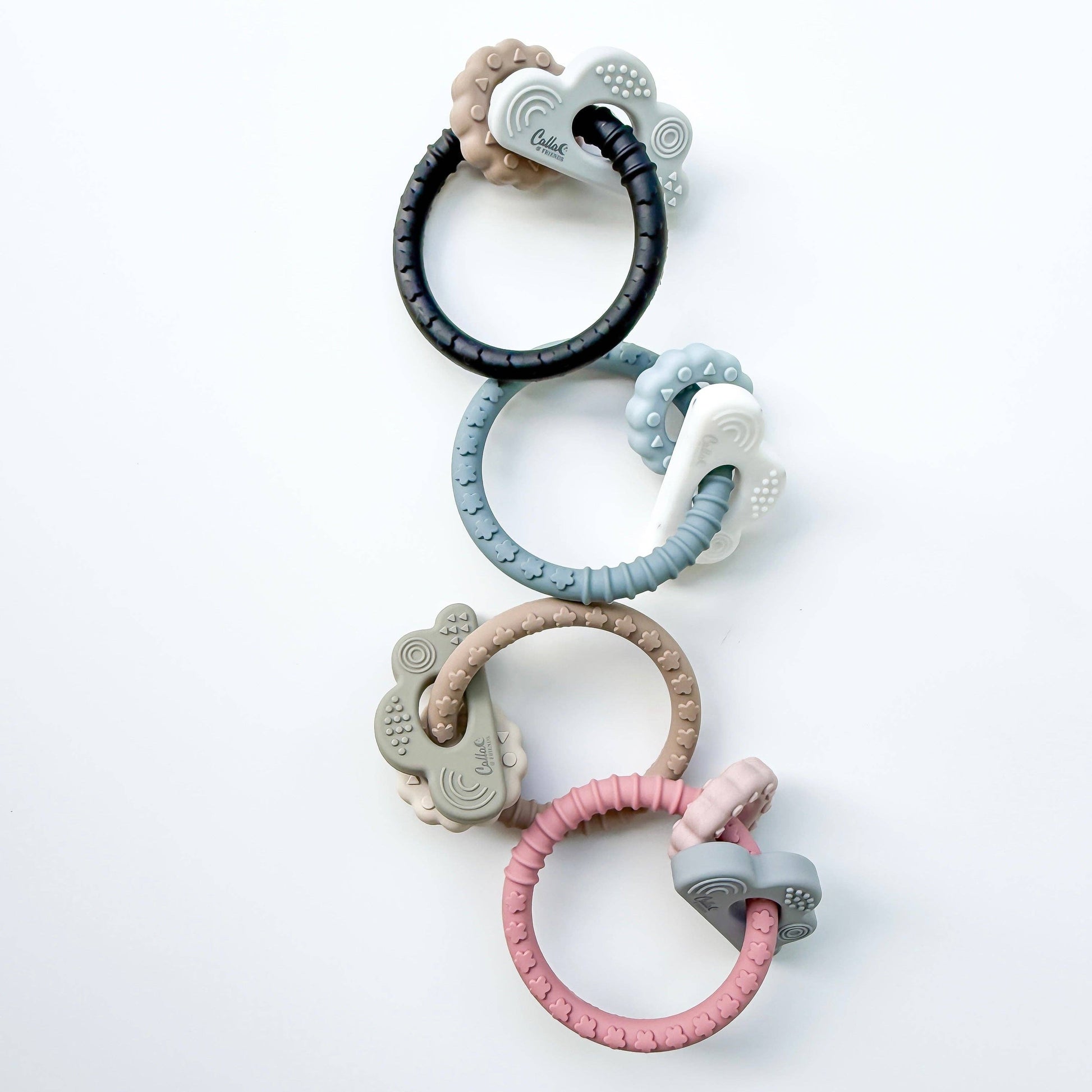 Cloudy Days Silicone Teether | Slate Blue