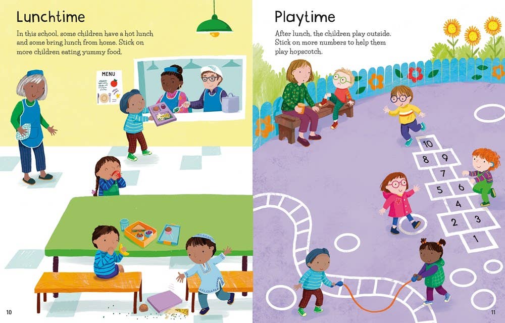 First Sticker Book Starting Kindergarten | Usborne