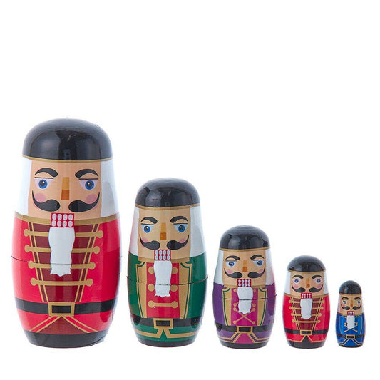 5 Piece Nutcracker Nesting Doll Set