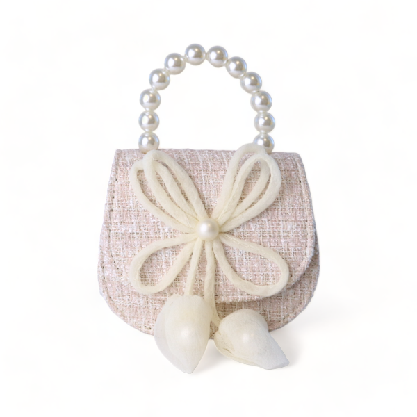 Bowtie Tweed Purse | Pink