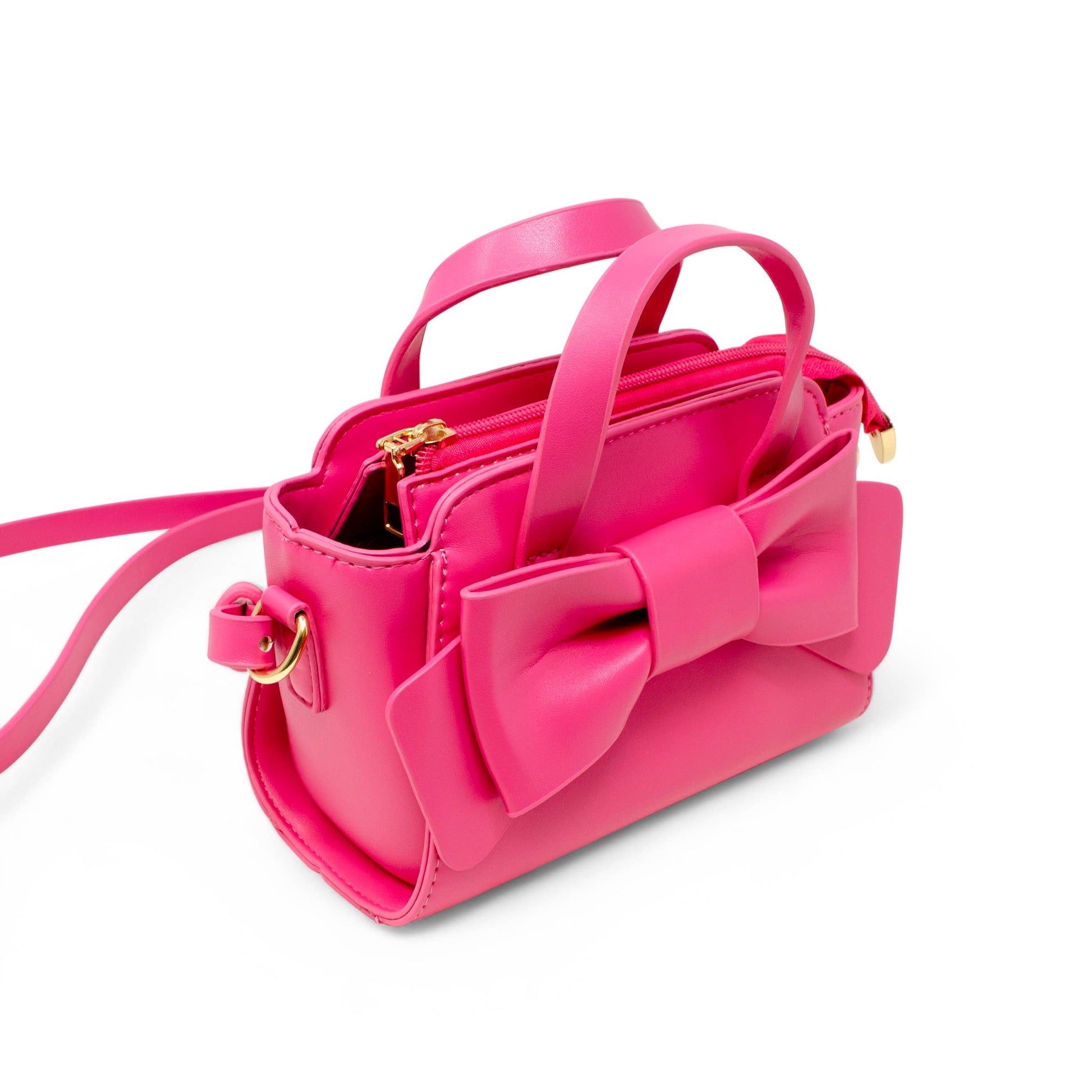 Big Bow Baguette Handbag | Hot Pink