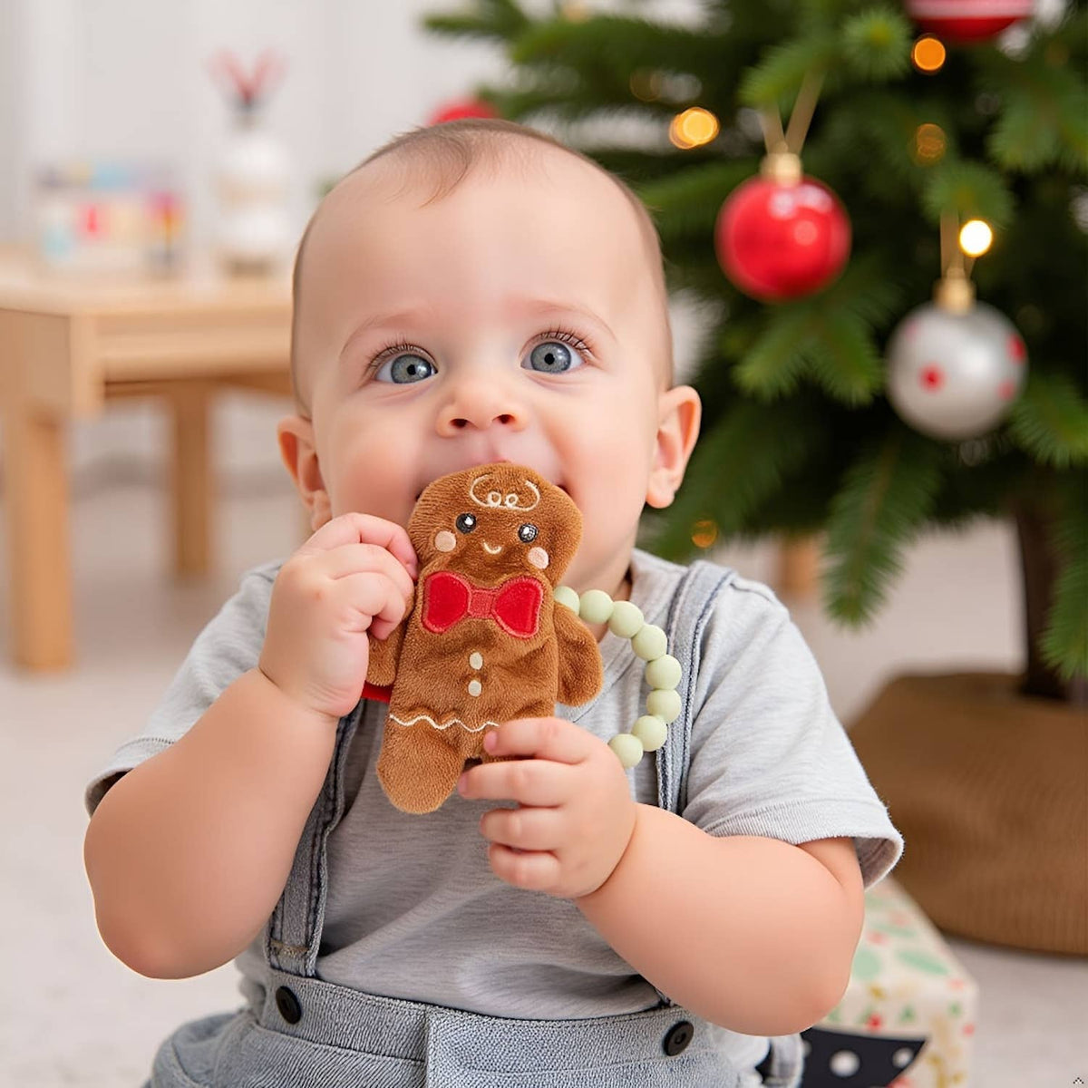 Baby Crinkle Teether Toy | Gingerbread