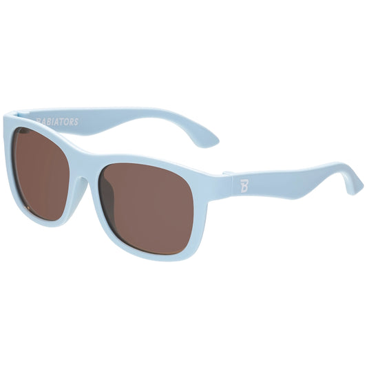 Navigator Sunglasses | Baby Blue with Amber Lens