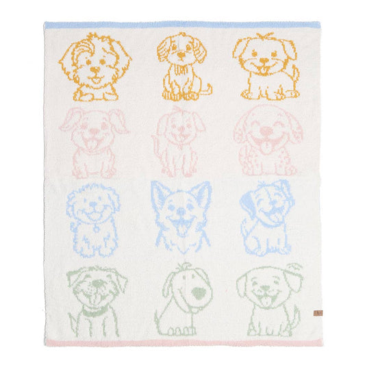 Kids Multi Puppy Pattern Throw Blanket