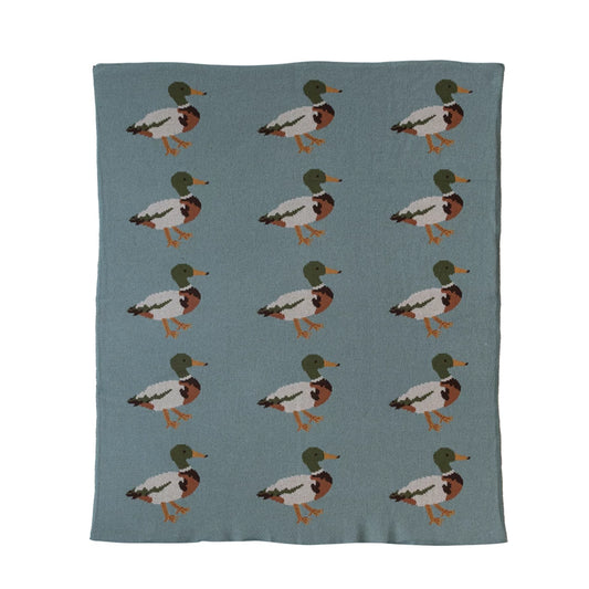 Ducks Cotton Knitted Blanket