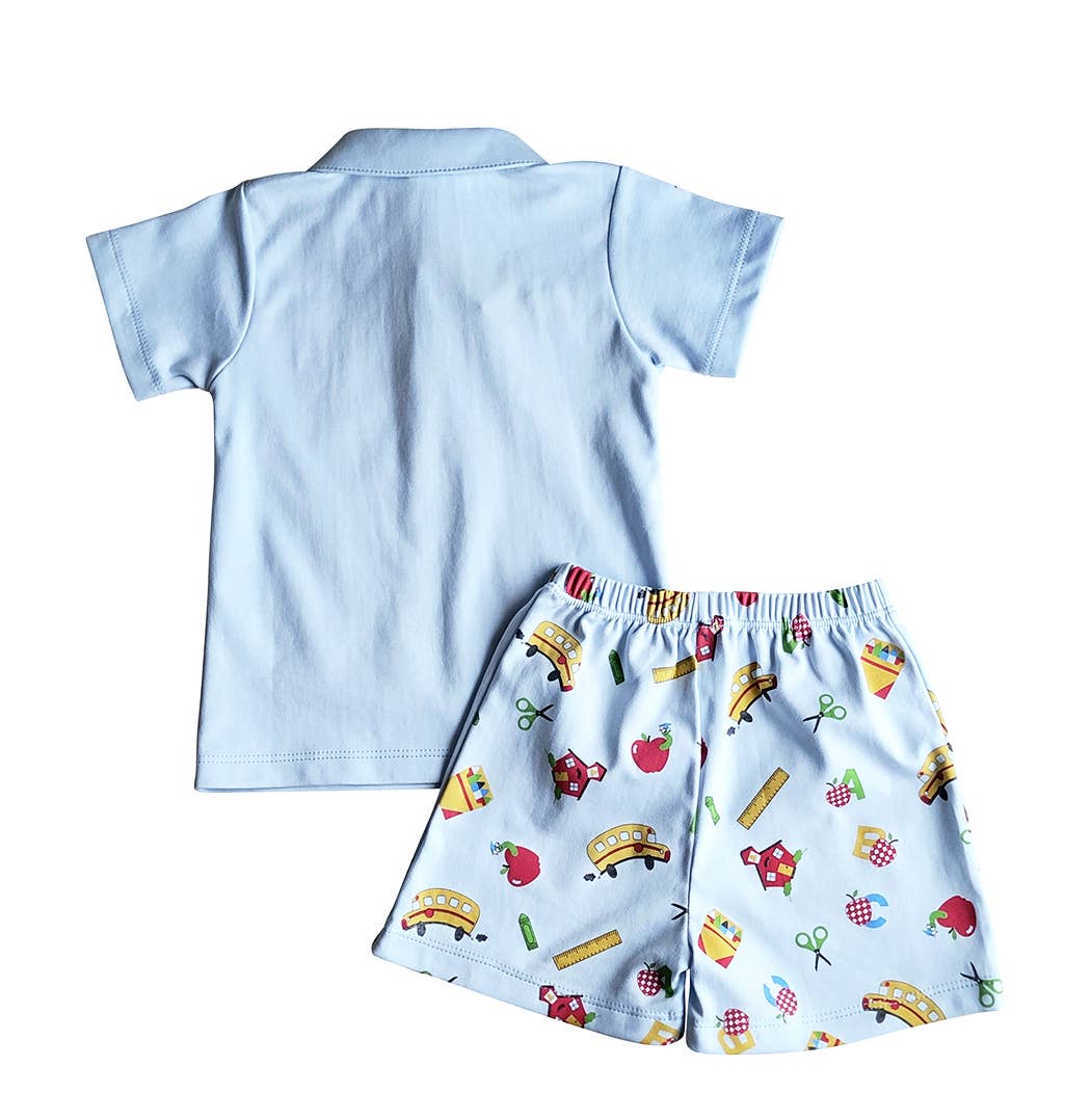 Back To School Boy Polo Short Set Pima Cotton