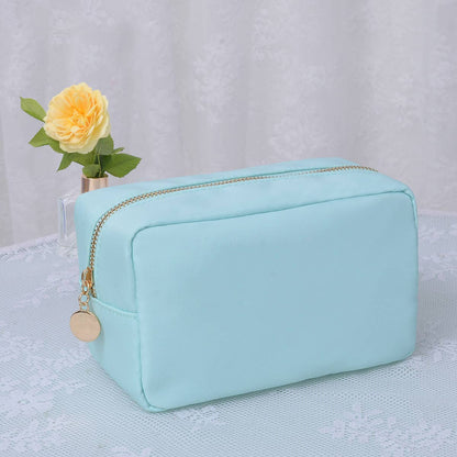 Round Zippered Nylon Pouch Bag (includes 2 complimentary patches)