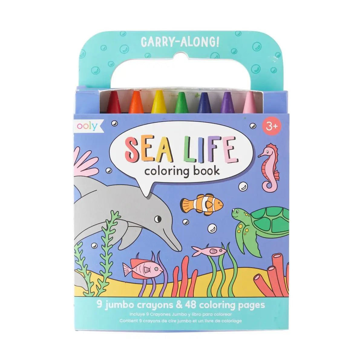 Carry Along Coloring Book & Crayons | Sea Life