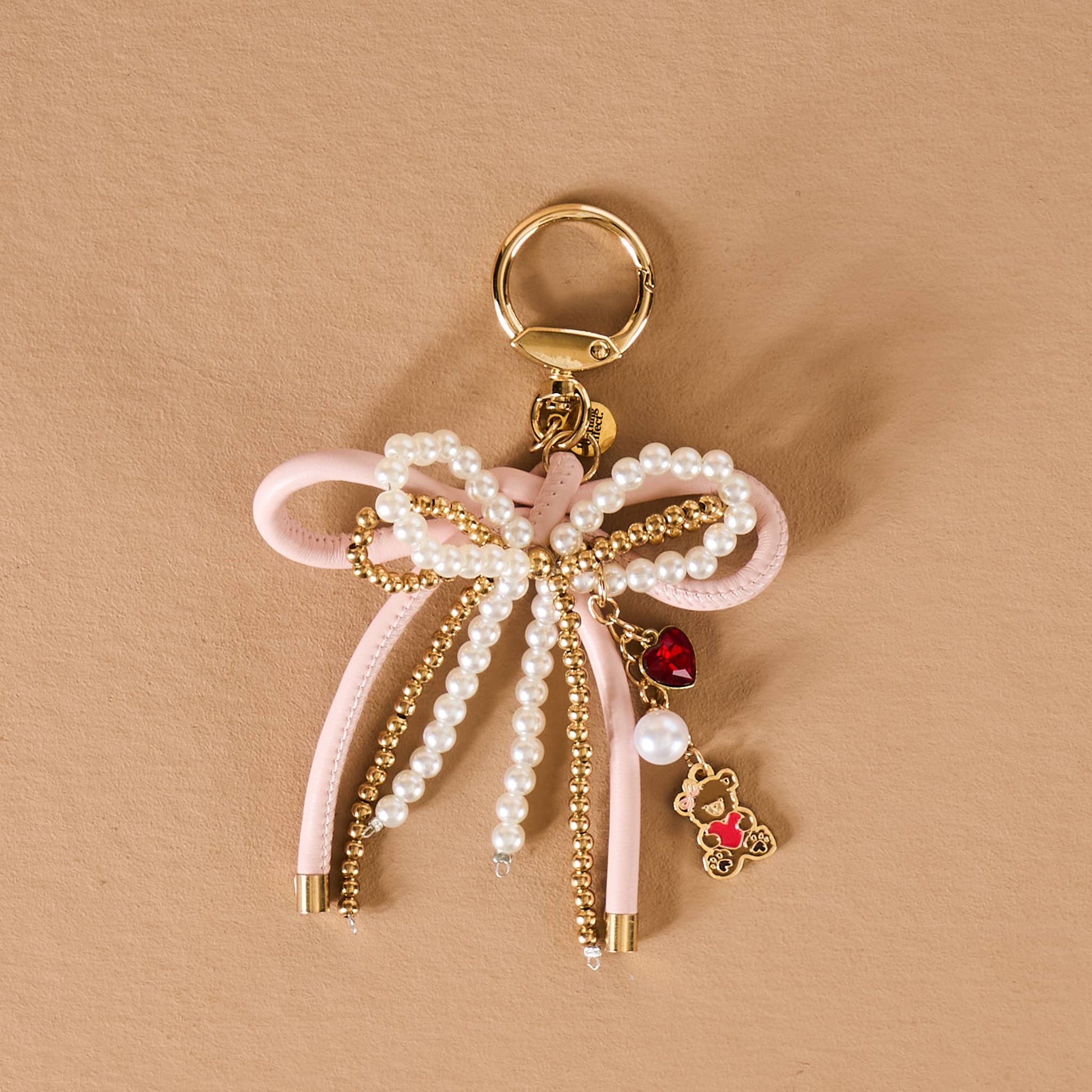 Layered Bow Bag Charm | Blushing Bear
