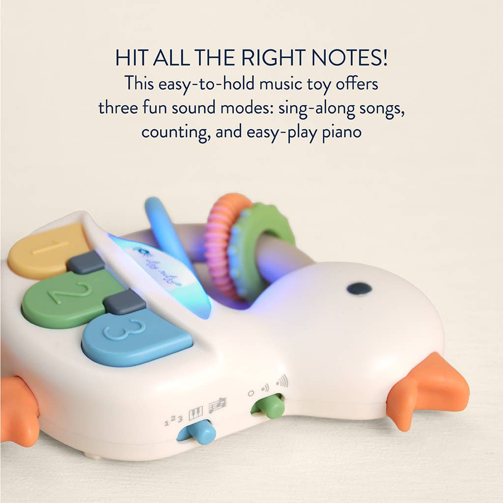 Bitzy Tunes™ Goose | Light-up Piano Toy
