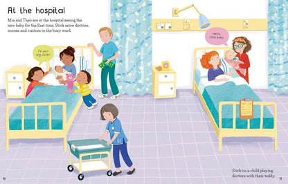 First Sticker Book The New Baby | Usborne