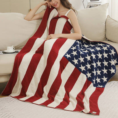 American Flag Design Cozy Soft Throw Blanket