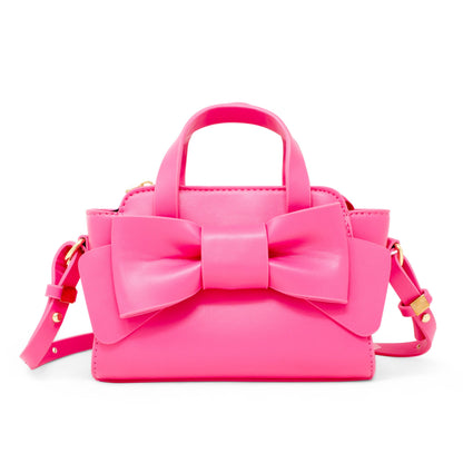 Big Bow Baguette Handbag | Hot Pink
