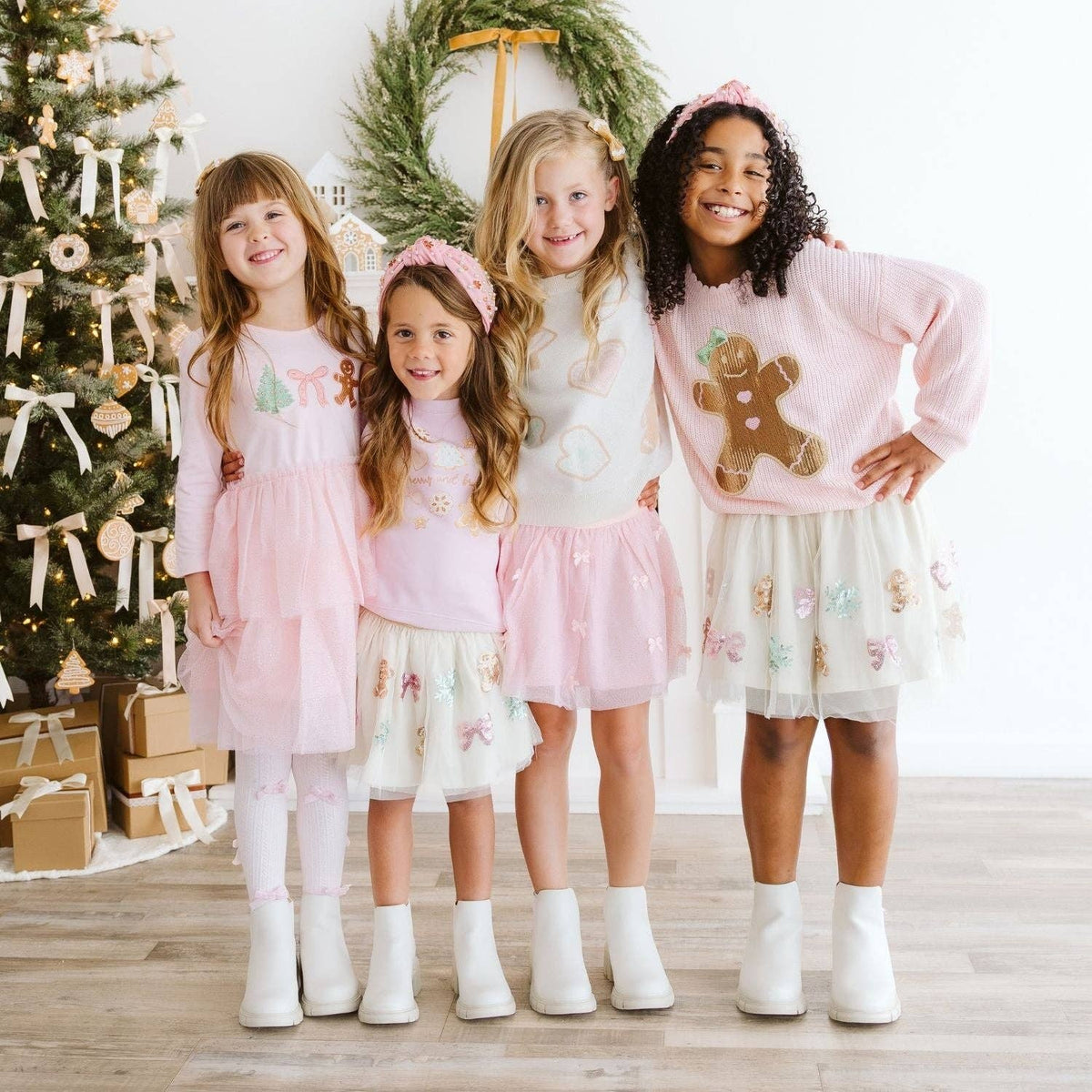 Gingerbread Sequin Patch Christmas Sweater