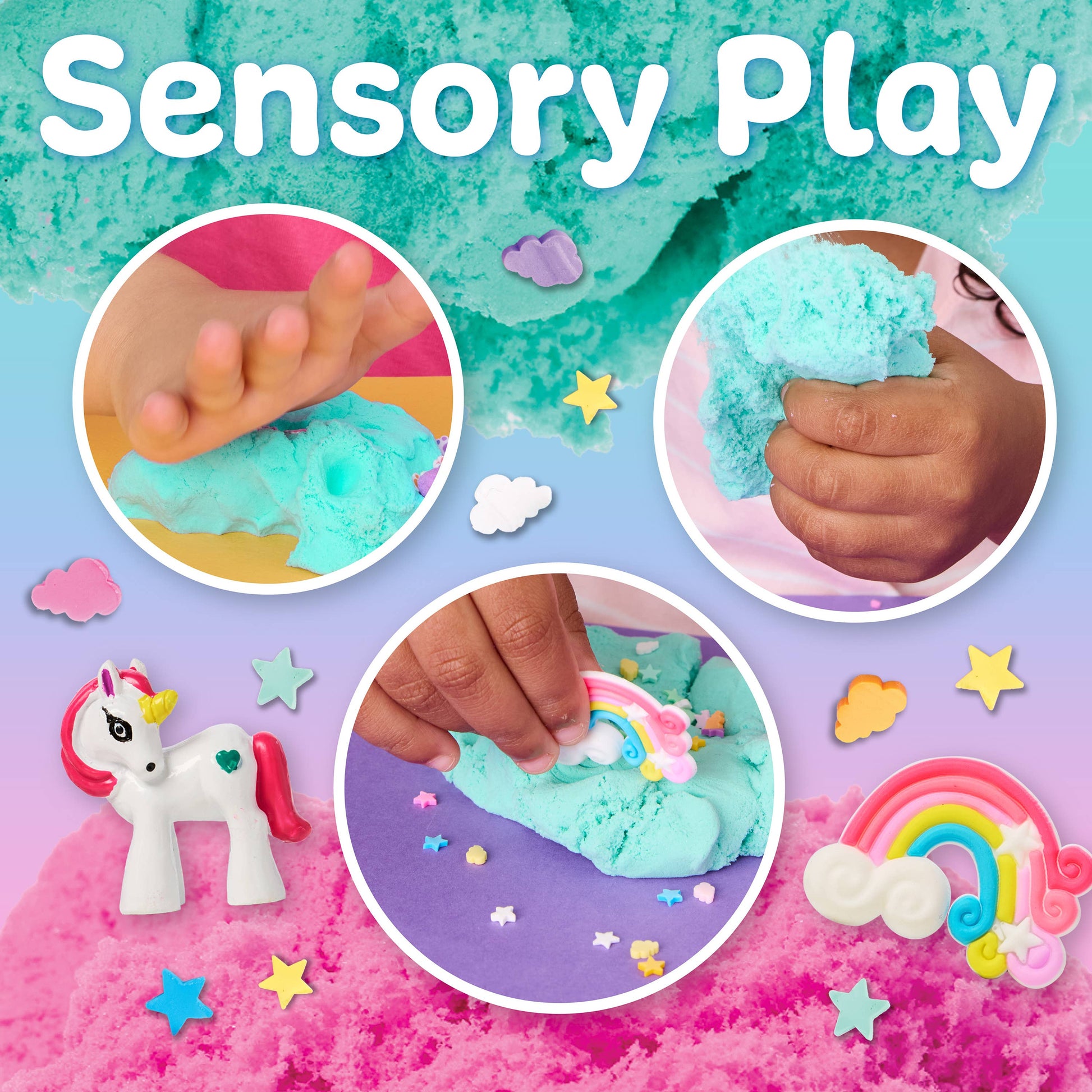 Sensory Mini Play Kit Jar with Cloud Clay | Unicorn