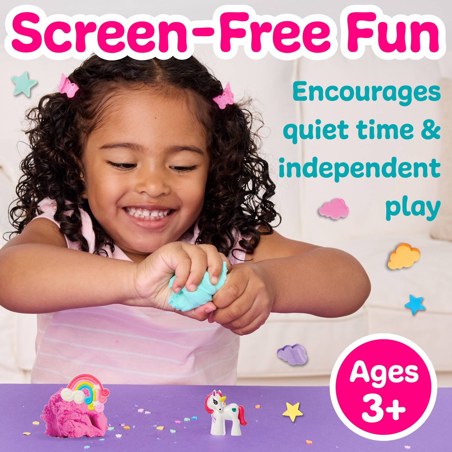 Sensory Mini Play Kit Jar with Cloud Clay | Unicorn