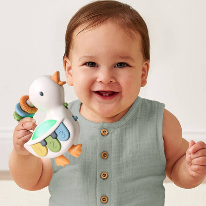 Bitzy Tunes™ Goose | Light-up Piano Toy