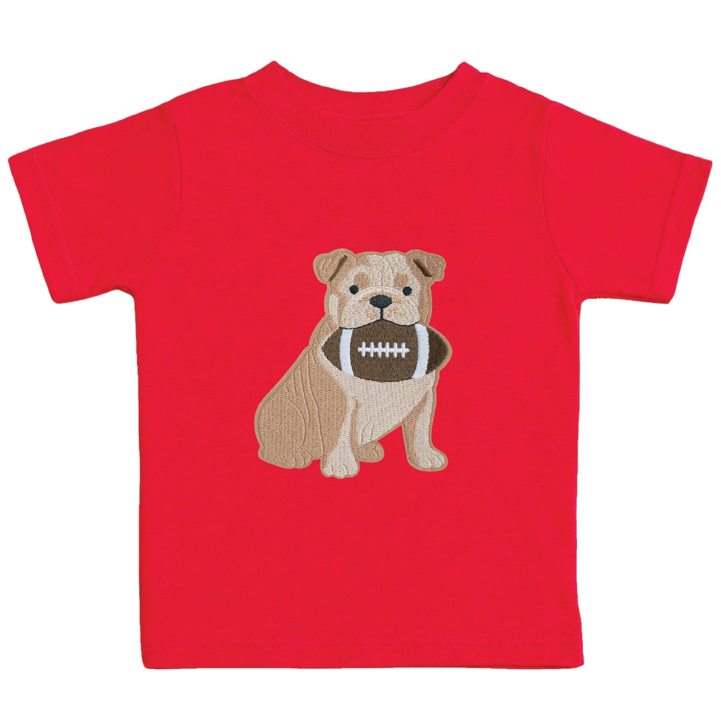 Bulldog Football Patch Short Sleeve T-Shirt