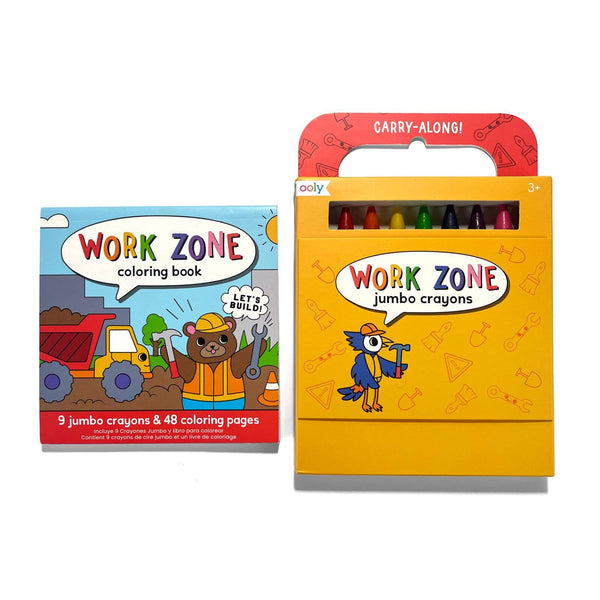 Carry Along Crayons & Coloring Book |  Work Zone