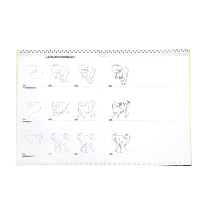 Learn to Draw Dinosaurs with Stickers